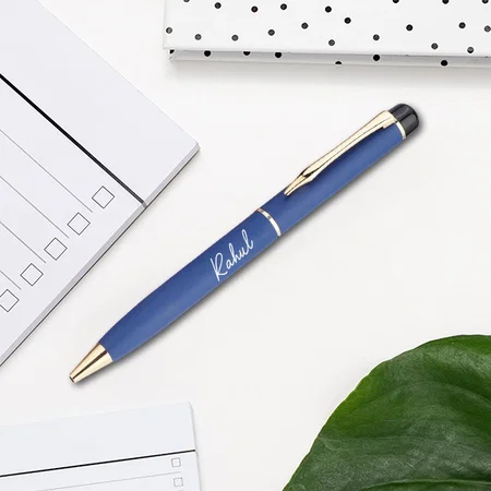 Blue Customized Metal Pen