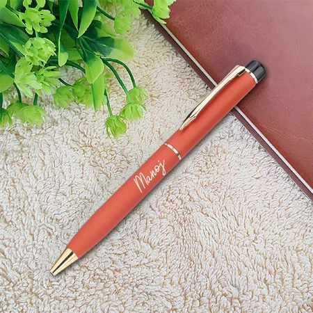 Orange Customized Metal Pen