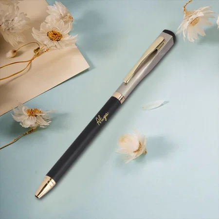 Black And Golden Customized Metal Pen