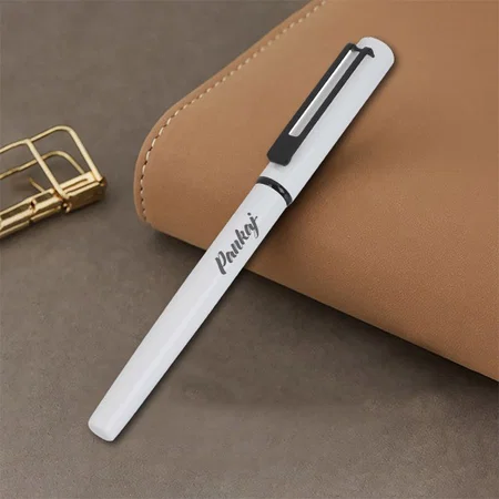 White Customized Metal Pen