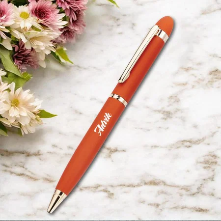 Orange Customized Metal Pen