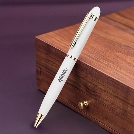 White Customized Metal Pen