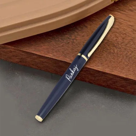 Blue And Golden Customized Metal Pen