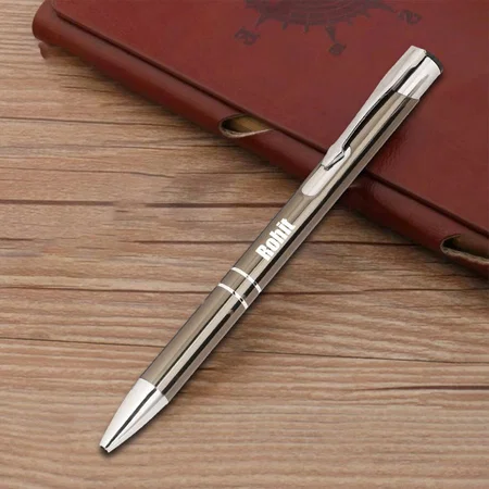 Brown And Silver Customized Metal Pen for Corporate Gifting