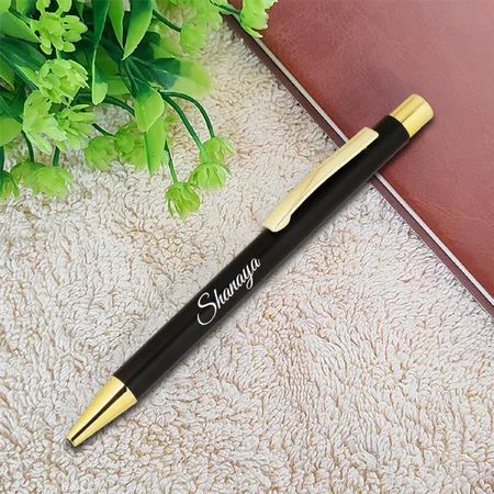 Black And Golden Customized Metal Pen for Corporate Gifting