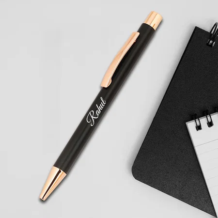 Black And Rose Gold Customized Metal Pen for Corporate Gifting