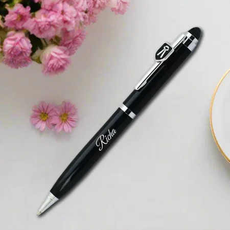 Black And Silver Customized Metal Pen With Advocate Logo