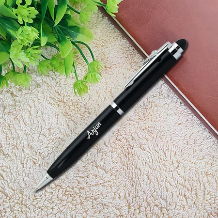 Black And Silver Customized Metal Pen With Doctor Logo