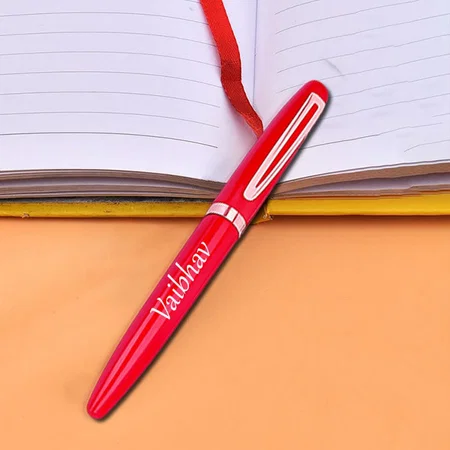 Red And Rose Gold Customized Metal Pen