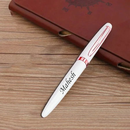 Red And Rose Gold Customized Metal Pen