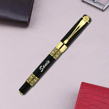 Luxury Black & Gold Customized Metal Pen