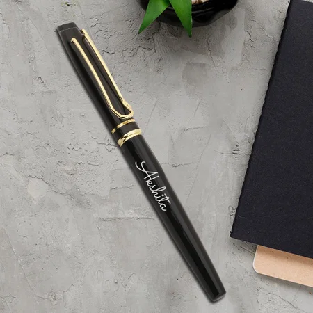 Black And Golden Customized Metal Pen