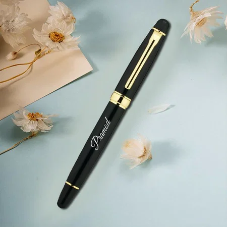 Black And Golden Customized Metal Pen