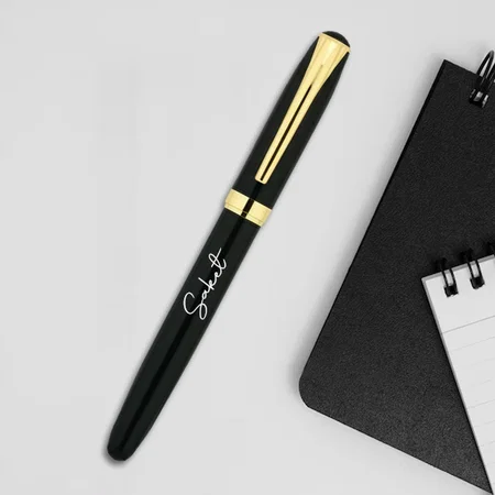 Black And Golden Customized Metal Pen