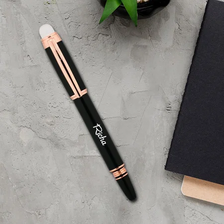 Black And Rose Gold Customized Metal Pen