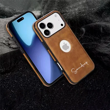 Customized Brown Leather Finish Back Cover Case for iPhone 17 Pro | Shockproof Design | Raised Edges for Camera & Screen Protection | Stunning Minimalist Design