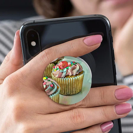 Ice Cream Cake Customized Printed Phone Grip Holder Sockets