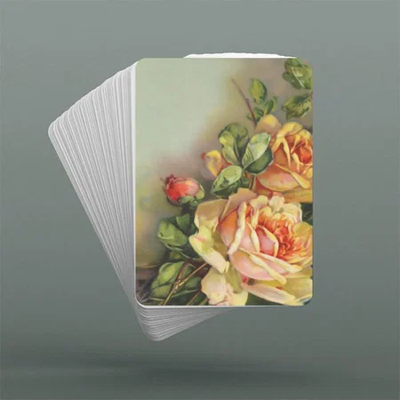 Vintage Floral Customized Photo Printed Playing Cards