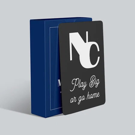 Monogrammed Play Big or Go Home Customized Photo Printed Playing Cards