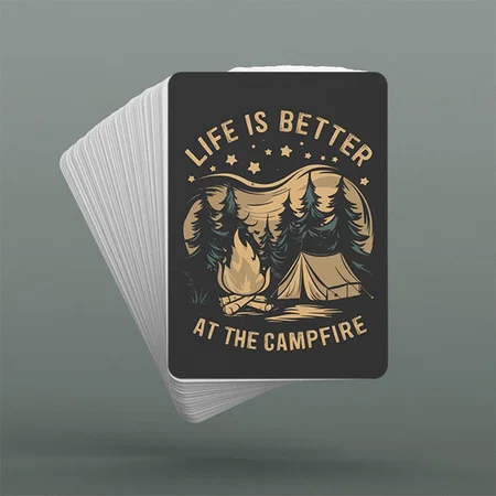 Life Is Better At The Campfire Customized Photo Printed Playing Cards