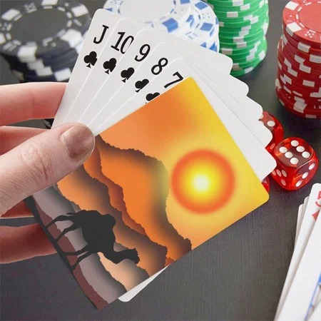 Sunset Desert Customized Photo Printed Playing Cards
