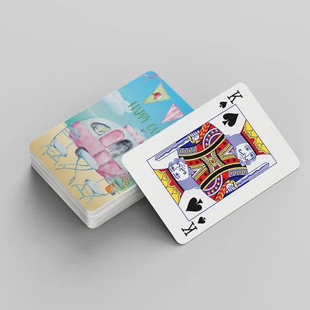 Happy Campers Customized Photo Printed Playing Cards