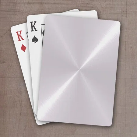 Brushed Silver Shiny Metal Customized Photo Printed Playing Cards