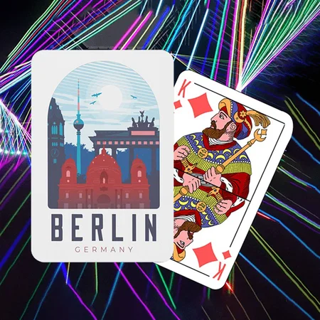 Berlin Germany Skyline Customized Photo Printed Playing Cards