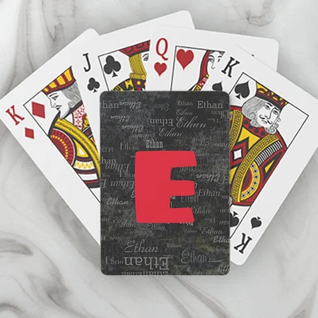 Initial Customized Photo Printed Playing Cards