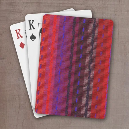 Woven Stripes Customized Photo Printed Playing Cards