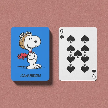 Cute Dog Cartoon Customized Photo Printed Playing Cards