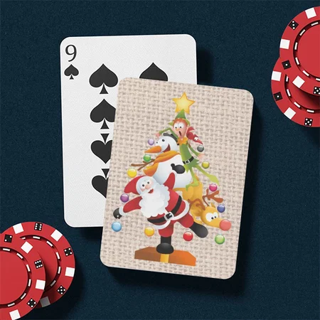Jolly Christmas Customized Photo Printed Playing Cards