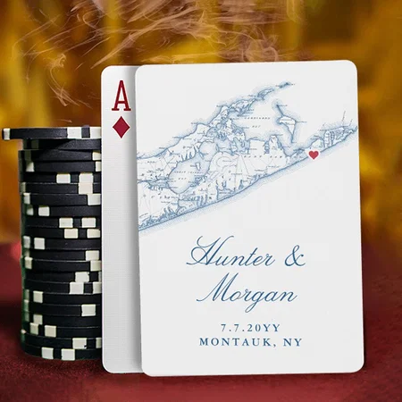 Destination Wedding Favor Customized Photo Printed Playing Cards