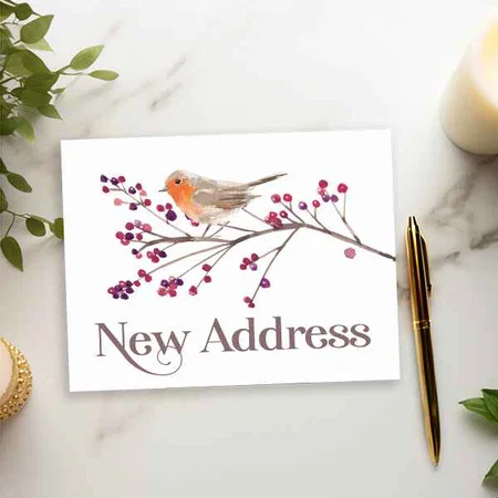Change of New Address Customized Printed Postcard - Set of 10
