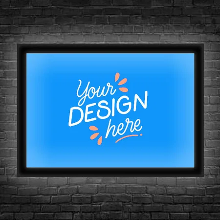 LED Light Clip On Frame Customized Photo Printed Landscape Horizontal Poster