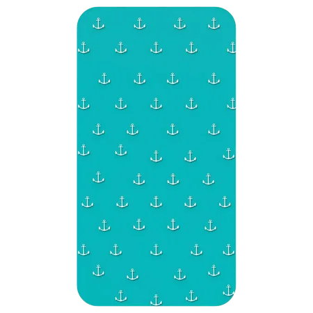 Teal Anchor Customized Printed Glass Back Cover for var_category