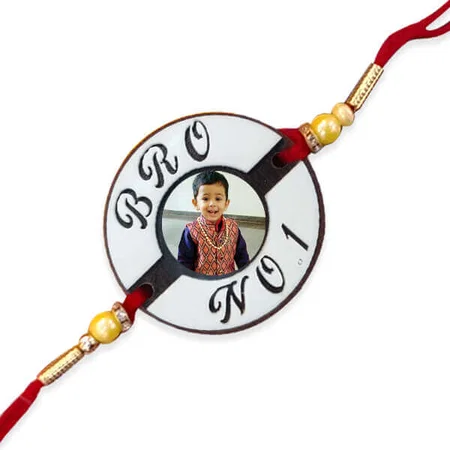 Bro No.1 Customized Photo Printed Rakhi