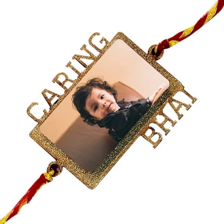 Caring Bhai Customized Photo Printed Rakhi