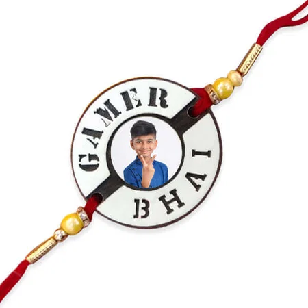 Gamer bhai Customized Photo Printed Rakhi