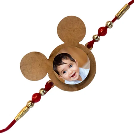 Mickey Mouse Customized Photo Printed Rakhi
