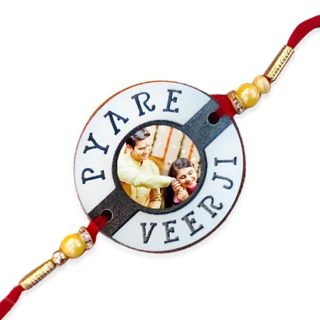 Pyare Veer ji Customized Photo Printed Rakhi