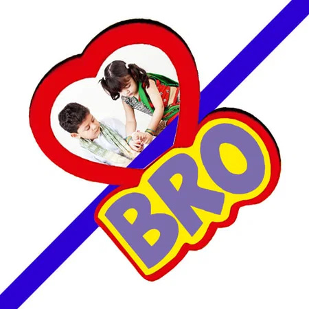 Bro Customized Photo Printed Rakhi