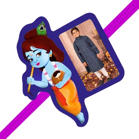 Krishna Customized Photo Printed Rakhi