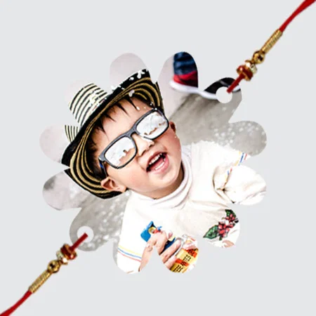 Sunflower Customized Photo Printed Rakhi