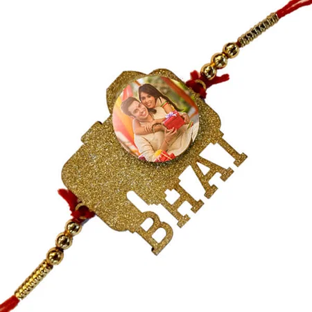 Bhai Camera Shape Customized Photo Printed Rakhi