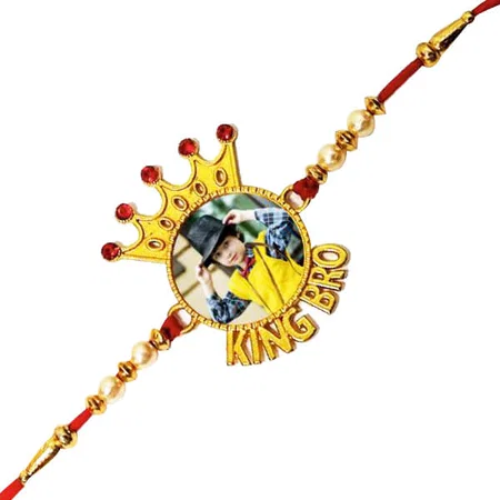Crown Customized Photo Printed Rakhi