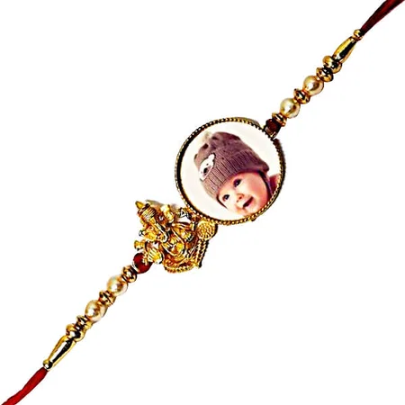 Ganesha Customized Photo Printed Rakhi