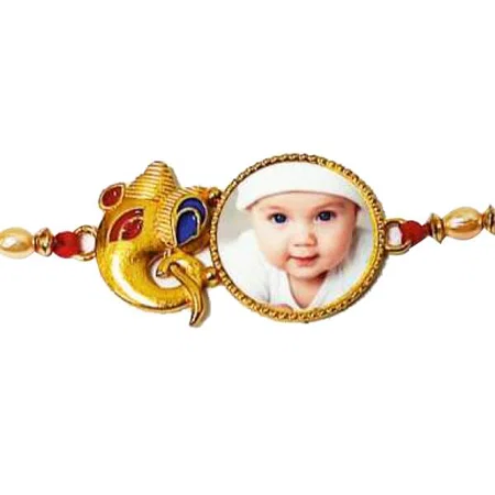 Ganpati Customized Photo Printed Rakhi