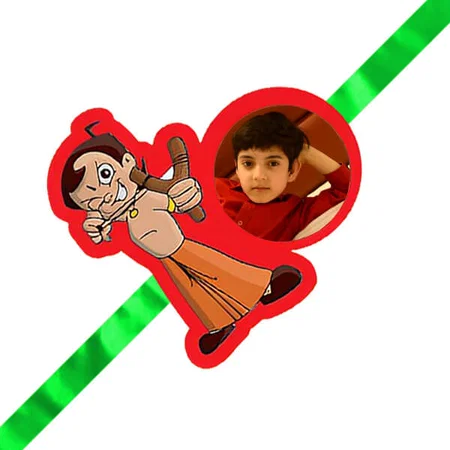 Chhota -Bheem Design Customized Photo Printed Rakhi
