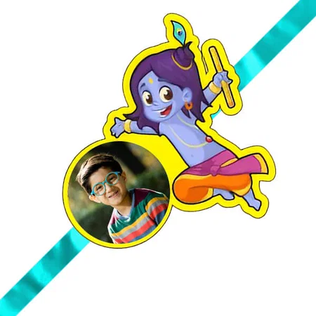 Krishna Ji Design Customized Photo Printed Rakhi